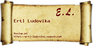 Ertl Ludovika névjegykártya